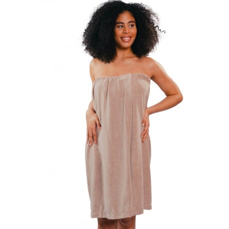 pareo éponge femme éponge bouclette - fermeture velcro