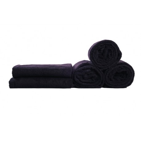 Serviette éponge noire - 100% Coton 
